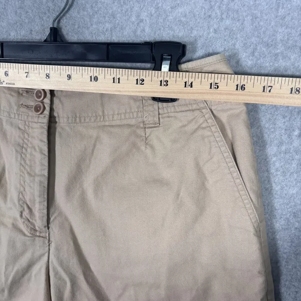 Talbots Shorts 10 Tan Khaki Chino Stretch Pockets Academia‎ Granny GORP 7 Inseam
